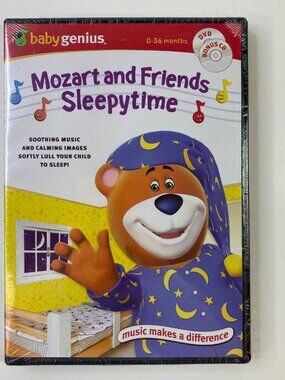 Baby Genius Mozart Friends Sleepytime 2006 DVD Bonus CD Kids Educational